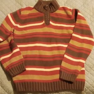 Gymboree striped 1/4 zip sweater